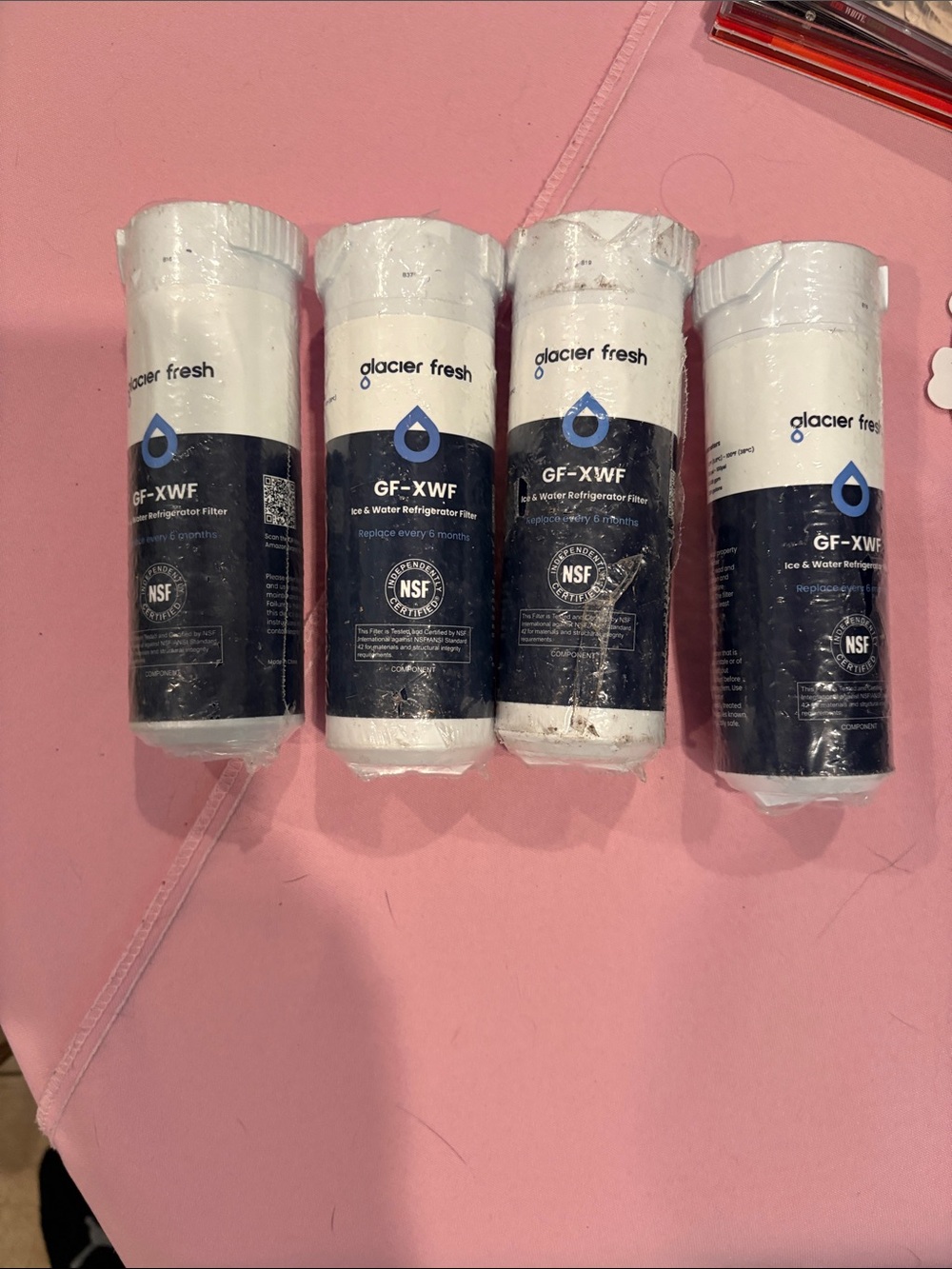 4 - Glacier Fresh XWF Refrigerator Water Filters